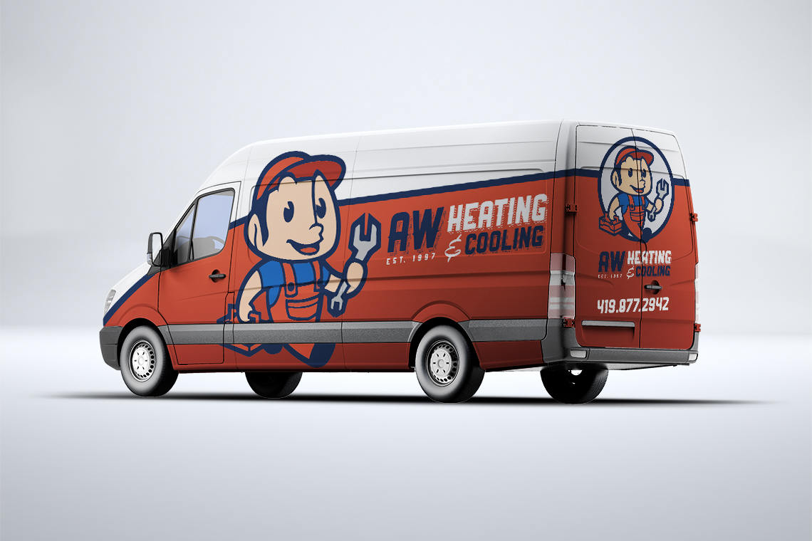 AW Heating & Cooling van wrap