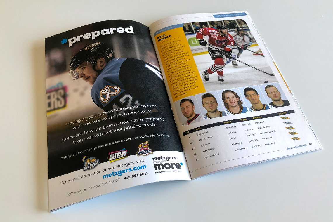 Toledo Walleye - The Walleye Journal Metzgers ad